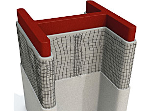 网格搭接处附着力不足-由不正确的安装所导致，进而造成延误和返工